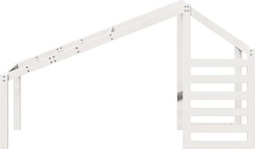 vidaXL Οροφή Κρεβατιού Παιδική Λευκό 198x97x113 εκ. Μασίφ Ξύλο Πεύκου