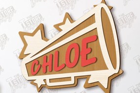 Σετ των 2 Intra απο ξύλο plywood 3mm-4mm πάχος Σήμα μαζορέτα | Εξατομικευμένη επιγραφή Δίασταση 30x20 cm INTRAFABR-118475734