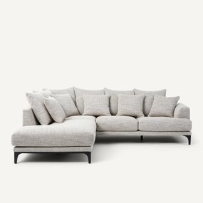 Γωνιακός καναπές με ψαθωτό μοτίβο, Armento