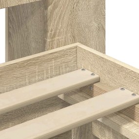 vidaXL Σκελετός κρεβατιού με αποθήκευση Sonoma Δρυς 75 x 190 cm
