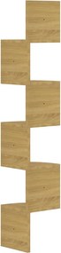 vidaXL Γωνιακή Ραφιέρα Τοίχου Sonoma Δρύς 19x19x123εκ. από Επεξ. Ξύλο