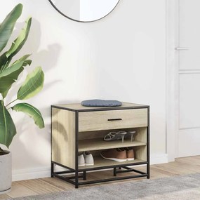 VidaXL Πάγκος παπουτσιών Δρυς sonoma 60x40x53,5 cm Επεξεργασμένο ξύλο