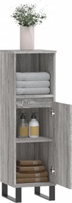vidaXL Ντουλάπι Μπάνιου Γκρι Sonoma 30x30x100 εκ. Επεξεργασμένο Ξύλο