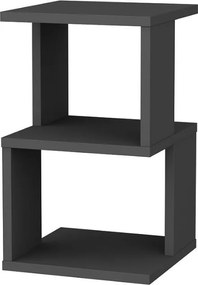 Κομοδίνο Carter Megapap χρώμα ανθρακί 29,6x29,6x49,4εκ.