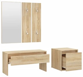 vidaXL Σετ Επίπλων Διαδρόμου Sonoma δρυς Επεξεργασμένο Ξύλο