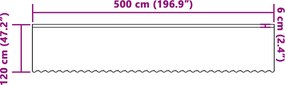 vidaXL Κουρτίνα Δαντέλας με κουρτίνες Λευκό 120 x 500 cm Πολυεστέρας
