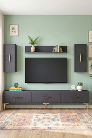 Stewehome Σετ μονάδας τηλεόρασης με ράφι 180x30x41 cm