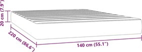 vidaXL Στρώμα με Pocket Springs 140 x 220 x 20 εκ. Ροζ