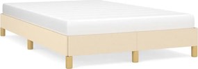 vidaXL Σκελετός Κρεβατιού Χωρίς Στρώμα Κρεμ 120x200 εκ. Υφασμάτινο