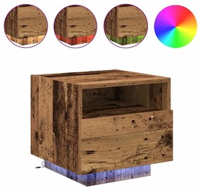 vidaXL Κομοδίνο Παλαιό ξύλο 40 x 39 x 37 εκ Επεξεργασμένο ξύλο