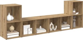 vidaXL Σετ επίπλου τηλεόρασης 4 pcs Artisan Oak Επεξεργασμένο ξύλο