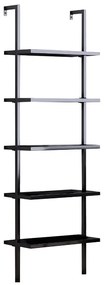 Βιβλιοθήκη Harris μαύρο 70x22x200εκ Υλικό: 18 MM PARTICLE BOARD SHELVES - 40x20 MM METAL SKELETON 197-000066