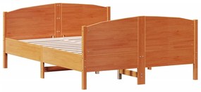 vidaXL Σκελετός Κρεβ. Χωρίς Στρώμα Καφέ Κεριού 120x200 εκ Μασίφ Πεύκο