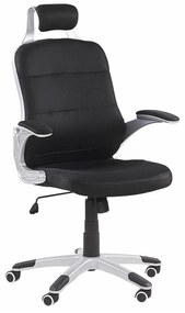 Καρέκλα γραφείου Berwyn 987, Μαύρο, 110x68x68cm, 17 kg, Με ρόδες, Με μπράτσα, Μηχανισμός καρέκλας: Κλίση | Epipla1.gr