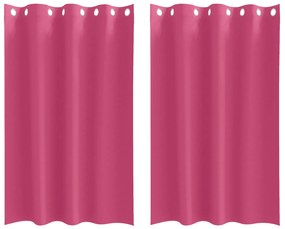 vidaXL Κουρτίνες 2 pcs Φωτεινό Ροζ 175 x 140 εκ. Πολυεστέρας