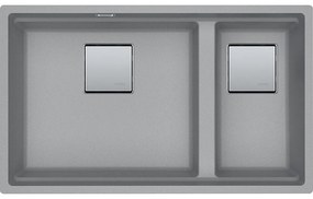 Franke Kubus 2 KNG 120 Stone Grey Υποκαθήμενος Γρανιτένιος Νεροχύτης 80cm