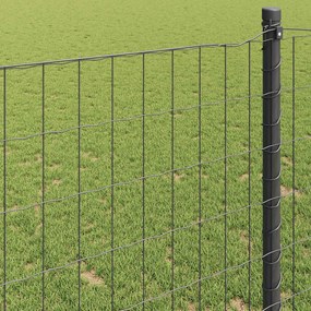 vidaXL Φράχτης Εuro Γκρι 0,4 x 25 μ Σίδηρος με επικάλυψη PVC