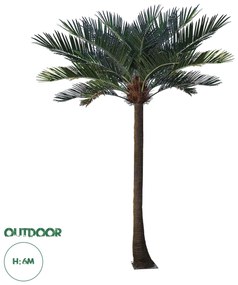 20595 GloboStar® Artificial Garden COCONUT PALM TREE 20595 Τεχνητό Διακοσμητικό Φοινικόδεντρο Κοκοφοίνικας Υ600cm
