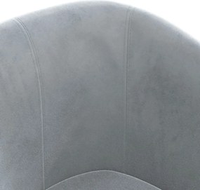 vidaXL Πολυθρόνα Μπάρελ με Υποπόδιο Σκούρο Γκρι Βελούδινη