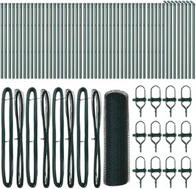 vidaXL Στύλος Περιφράξεων Πράσινο 100 x 0,4 μ (13 mm πλέγμα)
