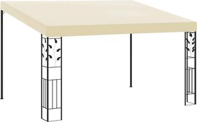vidaXL Κιόσκι Επιτοίχιο Κρεμ 4 x 3 x 2,5 μ.