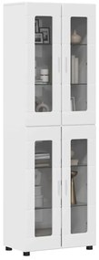 vidaXL Highboard FLORIN Υψηλής γυαλάδας λευκό 60 x 35 x 182 εκ.