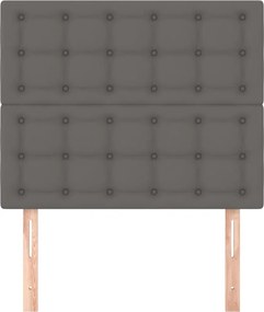 vidaXL Κεφαλάρι Γκρι 80x5x118/128 εκ. από Συνθετικό Δέρμα