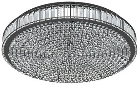 Φωτιστικό Οροφής - Πλαφονιέρα Balparda 390249 Φ60,5x11cm Dim Led 3120lm 4000K Clear-Black Eglo Steel,Glass