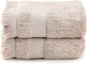 Bath Towel Set (2 Pieces) Zeus - Light Brown Light Brown