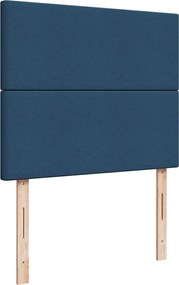 vidaXL Κρεβάτι Boxspring με Στρώμα Μπλε 120x200 εκ. Υφασμάτινο