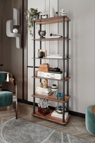 Βιβλιοθήκη Καρυδιά BOOKCASE 60x30x173