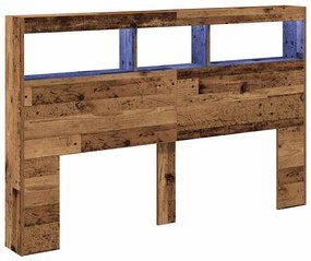 vidaXL Κεφαλάρι με Αποθηκευτικό Χώρο &amp; LED 160x17x102 εκ.