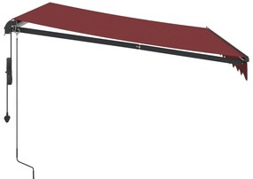 Τέντα Πτυσσόμενη Αυτόματη με LED Μπορντό 300x250 εκ. - Πολύχρωμο