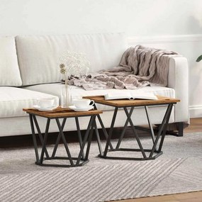 vidaXL Σετ βοηθητικά τραπεζάκια 2 pcs ανακυκλωμένο ξύλο