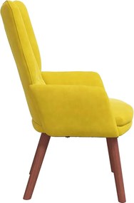 vidaXL Πολυθρόνα Κίτρινο 63 x 67 x 94 εκ. Βελούδο