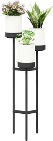 vidaXL Βάση Λουλουδιών Λευκό 42 x 39,5 x 125 εκ