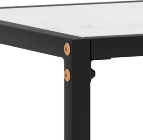vidaXL Τραπέζι Κονσόλα Λευκό 120 x 35 x 75 εκ. από Ψημένο Γυαλί