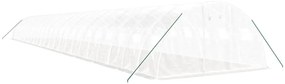 vidaXL Θερμοκήπιο Λευκό 96 μ² 24 x 4 x 2 μ. με Ατσάλινο Πλαίσιο