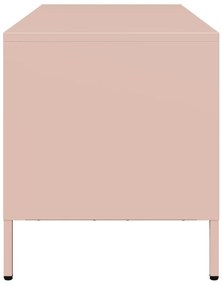 vidaXL Έπιπλο Τηλεόρασης Ροζ 101,5x39x43,5 εκ. Ατσάλι Ψυχρής Έλασης