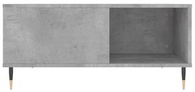 Τραπεζάκι Σαλονιού Γκρι Σκυροδ. 80x80x36,5 εκ. Επεξεργ. Ξύλο - Γκρι