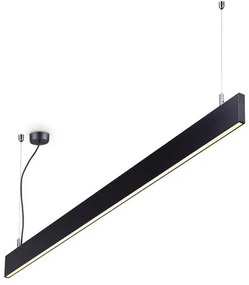 Γραμμικό Φωτιστικό Κρεμαστό LED 32W Μαύρο 4000Κ Dimmable Αρθρωτό Linus 268217 Ideal Lux 268217