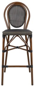 Σκαμπώ Αλουμινίου Gideon Bamboo Look Καφέ Με Textline 47x61x115 Εκ
