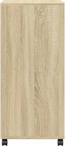 vidaXL Ντουλάπι Τροχήλατο Sonoma Δρυς 55x40x91 εκ. από Επεξ. Ξύλο