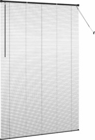 vidaXL Βενετσιάνικες Ρόδες Μαύρο 220 x 140 cm Αλουμίνιο