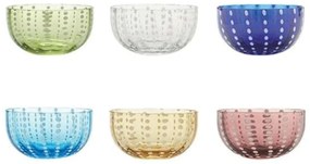 Μπωλ Παγωτού Perle (Σετ 6Τμχ) PR00899 380ml 11,5x6cm Multi Zafferano Glass