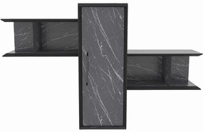 Ραφιέρα Τοίχου Olida 322RTC1705 118,6x35x51,8cm Marble Effect Black