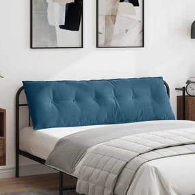 vidaXL Μαξιλάρι Πλάτης Μπλε 160 x 50 cm Υφασμάτινο Κορντουρά