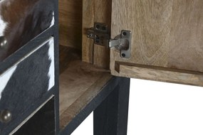 Console Home ESPRIT Δέρμα Ξύλο από Μάνγκο 135 x 40 x 94 cm