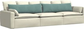 vidaXL Μαξιλάρι Καναπέ 2 pcs Θαλασσί 145 x 40 εκ. Υφασμάτινο Κορντουρά