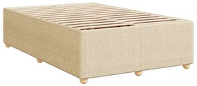 vidaXL Σκελετός Κρεβατιού Χωρίς Στρώμα Κρεμ 120x200 εκ. Υφασμάτινο